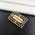 thumbnail image 2 of 6pcs Brushed Gold Copper Drawer Pulls Chinese Modern Style Double Hole 32mm, 2 of 5