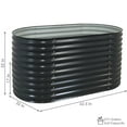 thumbnail image 6 of Sunnydaze 62.5" x 32" x 32" Oval Dark Gray Steel Stackable Raised Garden Bed, 6 of 11