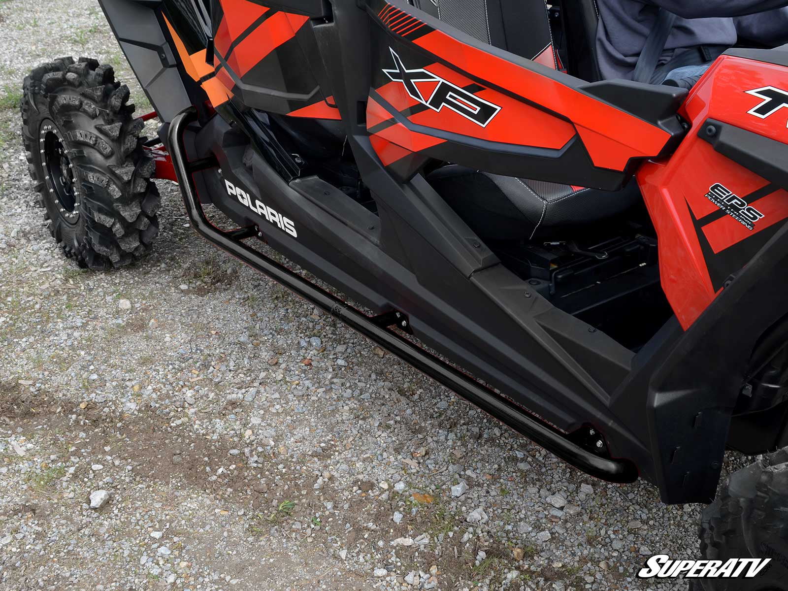 SuperATV Heavy-Duty Rock Sliding Nerf Bars for 2014+ Polaris RZR XP 1000 Made with 1.5” Diameter Steel Tubing Wrinkle Black Protects Against Trees and Rocks on Tight Routes! 