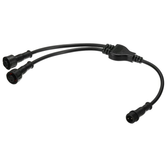 Uxcell 2-Core 2 Pin Y Splitter Connector, 30cm 22AWG IP65 Y Shape 1 Male to 2 Female Extension Cable for LED Lighting