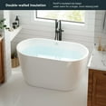 thumbnail image 5 of FerdY 47" Bali Acrylic Freestanding Bathtub, Gracefully Shaped Freestanding Soaking Bathtub, cUPC Certified, Toe-Tap Polished Gold Drain and Minimalist Linear Design Overflow Included, 5 of 8