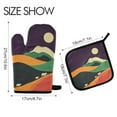 thumbnail image 2 of Yayeee Oven Mitts and Pot Holder Set of 2 Heat Resistant Kitchen Gloves Baking Hot Pad, Purple Mountain, 2 of 5