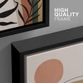 thumbnail image 4 of wall26 Framed Canvas Print Wall Art Set Mid-Century Geometric Desert Plant Landscape Nature Abstract Illustrations Modern Art Bohemian Decorative for Living Room, Bedroom, Office - 24"x36"x3 Black, 4 of 5