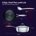 thumbnail image 5 of Circulon 3Piece SteelShield Nonstick Chef Pan with Lid and Cooking Utensil Set, Silver, 5 of 9