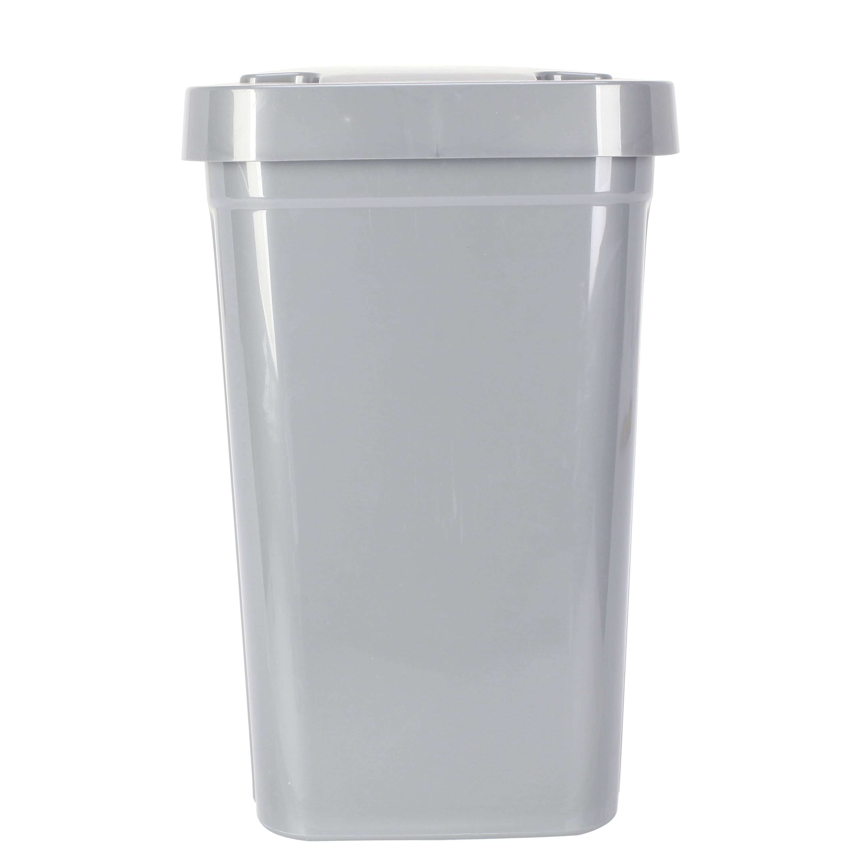 COASTWIDE Indoor Trash Can w/out Lid Gray Soft Plastic 7 Gal CW56431