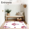 thumbnail image 3 of ODIKA 4'x6' Machine Washable Non-Slip Area Rug, Whimsical Cartoon Girl Bathroom Doormat Absorbent High Traffic Rug, Pink, 655697, 3 of 5