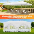 thumbnail image 3 of COBIZI 10x20 Pop Up Canopy Tent with 4 Sidewalls, Waterproof Instant Gazebo Shelter for Wedding Party Camping Outdoor Events with Air Vent and Carry Bag, White, 3 of 8