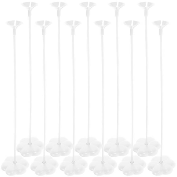 Worgeous 50pcs White Plastic Balloon Support Sticks for Party Decoration Easy to Use Durable Design
