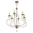 thumbnail image 4 of 51906-36 Livex Lighting Isabella - 6 Light Chandelier in French Country Style - 26.5 Inches wide by 32.75 Inches high     -Traditional Installation, 4 of 8