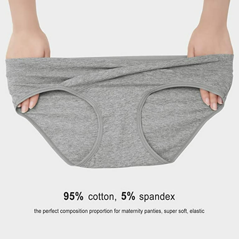 Betiyuaoe Women Underwear Briefs Maternity Knickers Low Waist V Shaped  Cotton Pregnancy Postpartum Panties