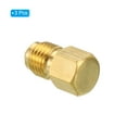 thumbnail image 3 of Uxcell Male 1/4 SAE / 7/16"-20UNF Brass Seal Plug Flare Tube Fitting 45 Degree Hex Pipe Fittings 3 Pack, 3 of 5