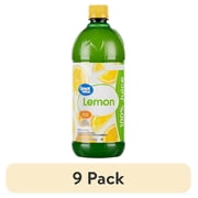 (9 pack) Great Value Lemon 100% Juice, 32 fl oz