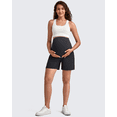 thumbnail image 6 of G4Free Maternity Shorts with Pockets Over The Belly Stretchy 6'' Pregnancy Yoga Pants Athletic Workout, 6 of 8