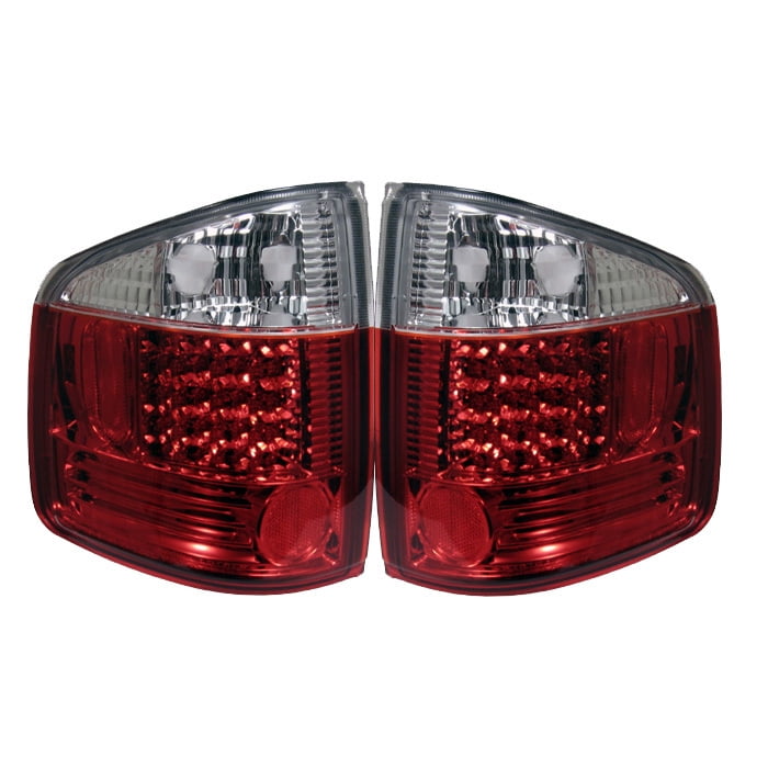 LED Tail Light Assembly for 1994-2004 Chevy S10 / 94-04 GMC Snoma / 1996-2000 Isuzu Hombre Smoked Black Tail Light Lamp Replacement Brake Lamps Rear Light Pair Left Right 