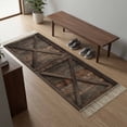 thumbnail image 5 of Kitchen Runner Rugs, Vintage Farmhouse Barn 2'x6' Throw Rug with Tassels, Country Wooden Plank Washable Soft Floor Carpet Runner for Hallway Bedroom Bathroom Laundry Room, 5 of 9