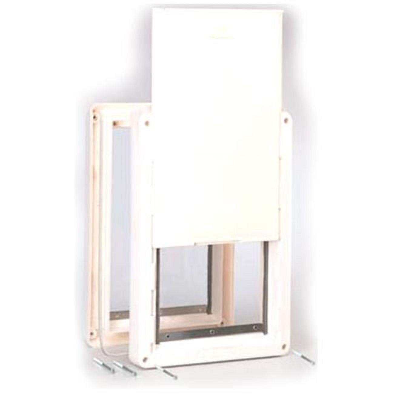 Ideal Pet Ruff Weather 9-3/4 In. x 17 In. Extra Large Plastic Off White Pet Door