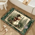 thumbnail image 3 of 1pc Snowman Absorbent Non-Slip Bathroom Thickened Flannel Rug Decor,Soft,Quick Drying,Suitable For Indoor/outdoor Use,Bathrooms,Bedrooms,Kitchens,Terrace,Laundry Rooms,16"x24", 3 of 9