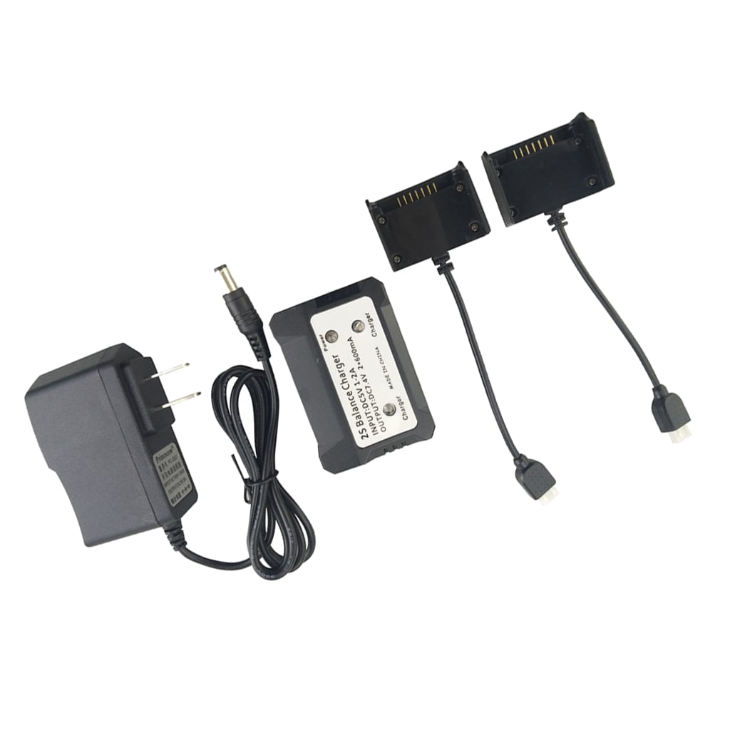 2 Ports Battery Balance Charger Adapter 2S 7.4V for Holy Stone HS700 Planes