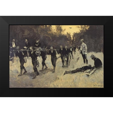 Remington, Frederic 14x11 Black Modern Framed Museum Art Print Titled - On the San Juan Road