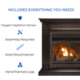 thumbnail image 5 of Duluth Forge Dual Fuel Ventless Gas Fireplace With Mantel - 32,000 BTU, T-Stat Control, Chocolate Finish - Model# DFS-400T-2CH, 5 of 8