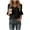 Black, variant on Spring Summer Fall Women's Casual V-Neck Lace Collar Short Sleeve Blouse Top Shirt, Gray L