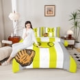 thumbnail image 4 of Castle Fairy Teens Adults Baseball Gamer Full Size Comforter Sets 3-Piece,Sport Game Bedding Comforter Set,Abstract Geometric Stripes Lightweight Bedding Sets,Breathable Home Decor,Reversible, 4 of 8