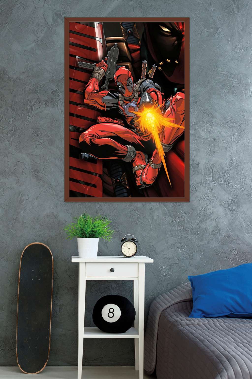 Marvel Comics - Deadpool - Jump Wall Poster, 22.375" x 34", Framed