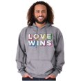 thumbnail image 5 of Inspirational Love Wins Rainbow Hoodie Sweatshirt Women Men Brisco Brands S, 5 of 6