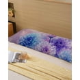 thumbnail image 6 of Purple Blue Flowers Body Pillow Cover 20 x 60 Inch Decorative Pillow Cover Summer Botanical Plants Lumbar Pillowcase Seasonal Rectangle Cushion Case for Couch Sofa Bed Living Room, 6 of 7