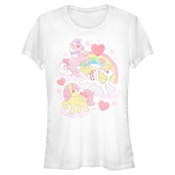 Juniors My Little Pony Hearts and Rainbows Friendship T Shirt