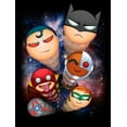 thumbnail image 2 of Justice League Chibi Hero Heads Boy's Black T-shirt-Medium, 2 of 4
