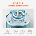 thumbnail image 2 of KFFKFF Furnace Blower Motor with 1/2HP Power, Operates at 1720RPM and 115V 7.1A - Belt Drive, Single Phase Motor with 0.39" Diameter and 0.78" Length Shaft, Supports Both CW and CCW Rotation, 2 of 9