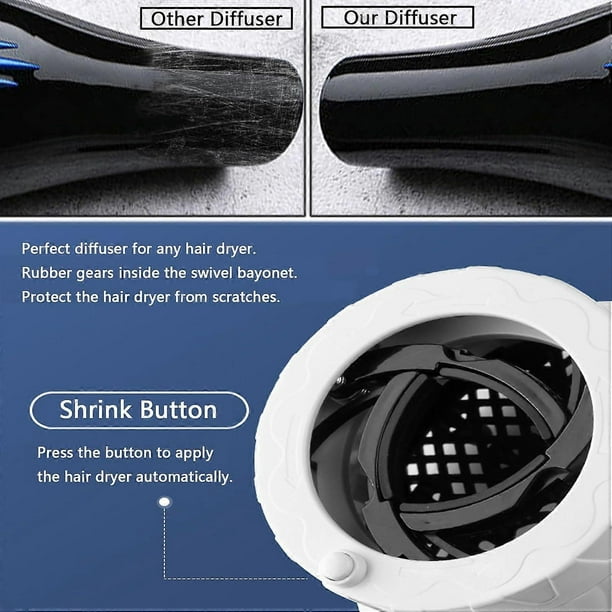 Difusor universal para cabello, difusor ajustable para secador de