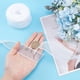 thumbnail image 3 of Cinta de gasa blanca, 2 rollos, 1-1/2 pulgadas x 10 yardas, cinta de organza transparente, cinta de seda de gasa hecha a mano, cinta blanca, 3 of 5