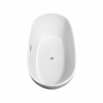 thumbnail image 5 of Rebecca 60 Inch Freestanding Bathtub in White with Brushed Nickel Drain and Overflow Trim, 5 of 8