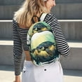 thumbnail image 7 of Balery Watercolor Turtle3 Vintage Canvas Backpack for Men and Women - Large Capacity, Durable Travel Laptop Bag for School, Work, Hiking, and Outdoor Activities, 7 of 7