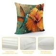 thumbnail image 4 of JEUXUS Modern Art Prints Beautiful Humming Bird With Hawaii Hibiscus Flower Pillow Case White, 4 of 5
