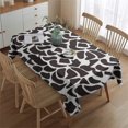 thumbnail image 2 of White and Black Of Leopard Print Rectangle Tablecloth 60"x84",Waterproof Polyester Rectangle Table Cloth, Wipeable Spillproof Polyester Tablecloth for Dining, Camping, Indoor and Outdoor, 2 of 5