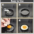 thumbnail image 4 of ABPETE Egg Rings 8 Packs Stainless Steel Pancake Molds And Egg Ring Set Nonstick Round Egg And Omelet Molds for Frying Eggs And Muffins (Set of 8), 4 of 10