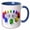 Blue/White, variant on 3drose, Lollipop Clock, 11oz Mug