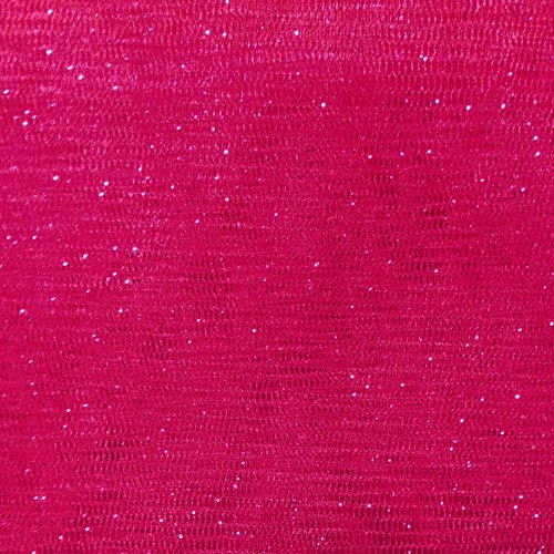Party Time AP Polymesh Glitter Hot Pink Fabric, per Yard