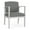 Asteroid Gray, variant on Amherst Steel Reception Waiting Room Guest Chair / Silver Steel / Black