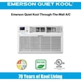 thumbnail image 5 of Emerson Quiet Kool 230V 14,000 BTU SMART Through-the-Wall Air Conditioner with 10,600 BTU Supplemental Heating, 5 of 10