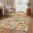 thumbnail image 3 of KUETH 8X10 Vintage Floral Area Rugs Machine Washable Rugs for Living Room, Non Slip Flat Pile Rug with Rubber Backing, Boho Rug for Entryway Bedroom Dining Room Home Office, 3 of 5