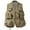 Khaki, variant on BASSDASH Versatile Men's Women's Fishing Photography Vest with Mesh Back 6 Sizes