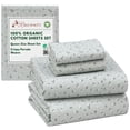 thumbnail image 4 of RUVANTI 100% Organic Cotton Sheets - Queen Sheet Set - 4 Piece Percale Weave Bedding, Crisp, Cooling & Breathable, Soft & Durable, 16" Deep Pocket, Hotel Quality Sábanas - Bud Club, 4 of 7