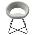 thumbnail image 6 of Modway Nouvelle 19" Fabric Dining Chairs in Black/Light Gray (Set of 2), 6 of 8