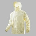 thumbnail image 2 of LNWUY Mens Lightweight Running Jacket Waterproof Cycling Jackets Packable Sun Protection Windbreaker with Hood Beige M, 2 of 9