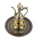 thumbnail image 1 of Juego De Té Turco Vintage, Exquisita Tetera De Metal De Lujo Artesanías Para El Hogar Con 4 Tazas De Café De Lujo Y Bandeja De Té Artesanal Para Servir Vino Y Café, 1 of 7