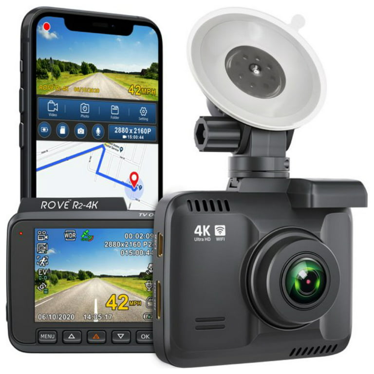 Vantrue E1 2.7K WiFi Mini Dash Cam with GPS and Speed, Voice Control Front  Car Dash Camera, 24 Hours Parking Mode, Night Vision, Buffered Motion
